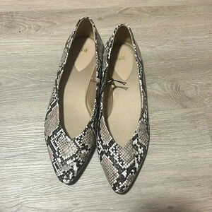 Snake print flats